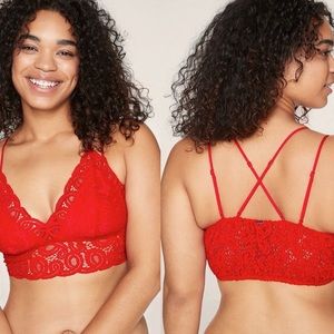 Pink VS Red Crochet Bralette